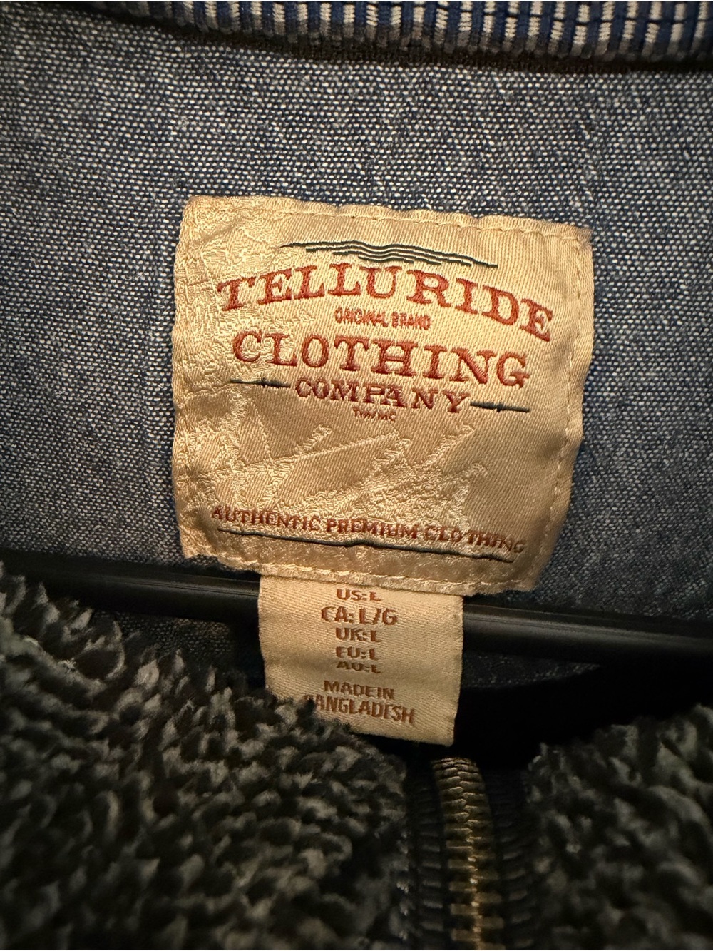 Vintage Telluride Clothing Co Gray Deep Pile Fleece Quarter Zip Pullover Sweater - Picture 2 of 4